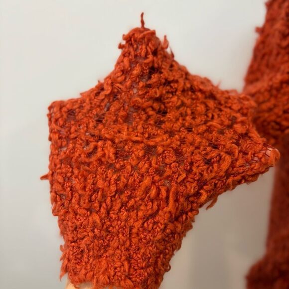 Free People September Song Sweater Red Orange Size M - Picture 5 of 10